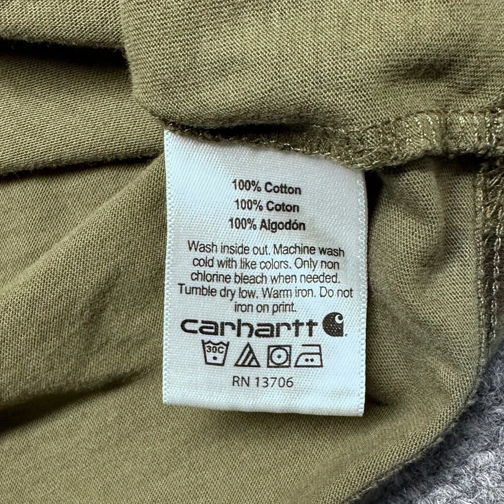 Carhartt Youth Large 14-16 Camo T-Shirt Green Brown‎ Logo Tee Outdoor Hunting